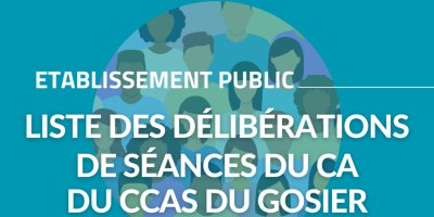 Listes des délibérations : séance du conseil d'administration du CCAS du 23 octobre 2023