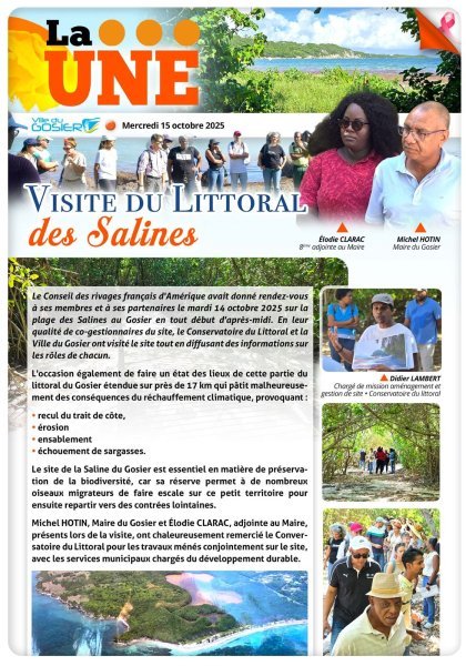 Visite du littoral des Salines